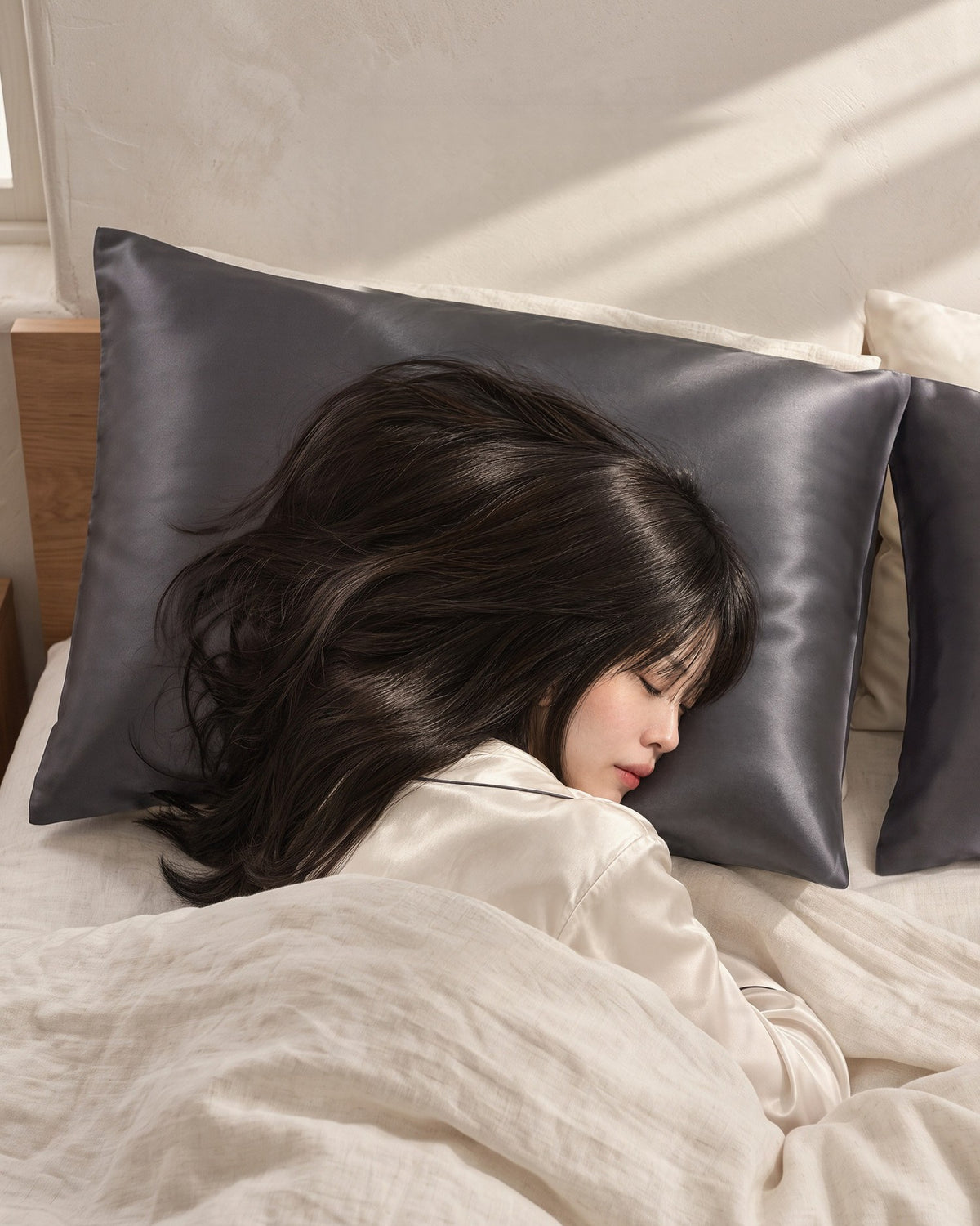 Dream Luxe pillowcase in Charcoal